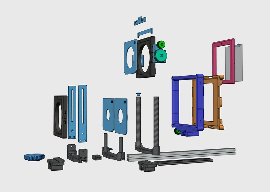 Máy ảnh rail 4x5 open-source (WIP) cho nhôm định hình 2020 - Image 3