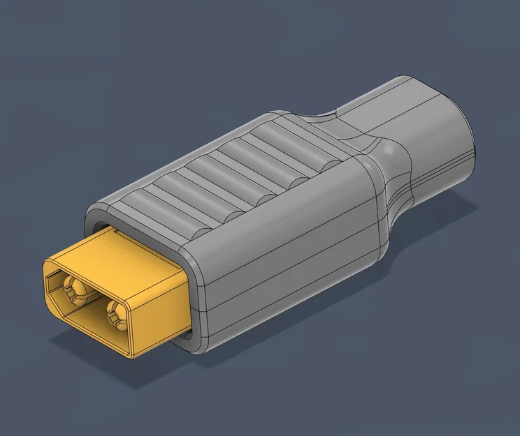 Vỏ đầu nối XT60H kèm chống gãy dây (strain relief) - Image 1