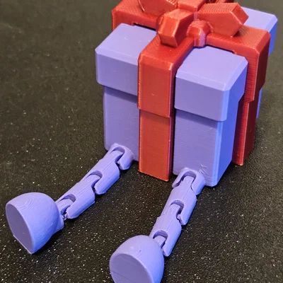 Hộp quà trang trí Giáng sinh với chân cử động linh hoạt