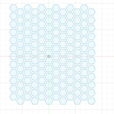File Thiết Kế Họa Tiết Tổ Ong (Hexagon Pattern) 12.5mm cho CAD/3D