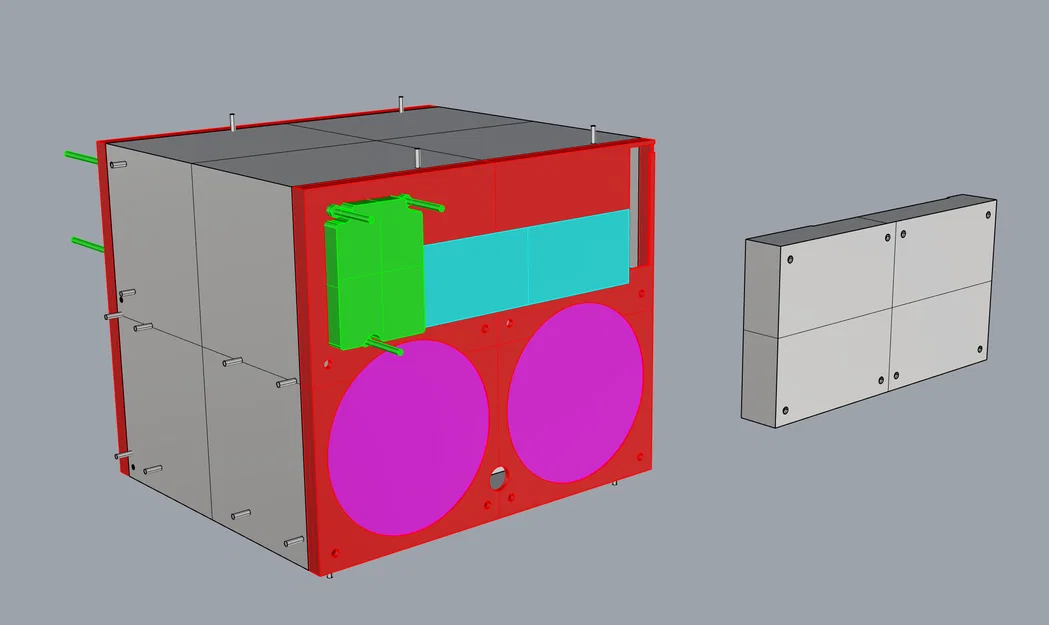 Thùng máy ITX NAS 8 khay tự in 3D cho máy Prusa MK4 - Image 3
