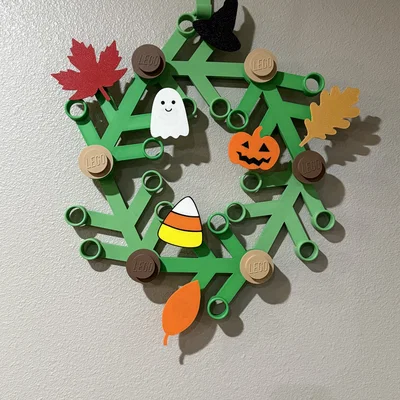 Bộ phụ kiện trang trí vòng hoa Lego chủ đề mùa thu và Halloween