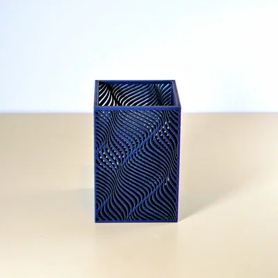 Ống cắm bút Wavy Pencil Pot: Phụ kiện in 3D độc đáo trang trí bàn làm việc