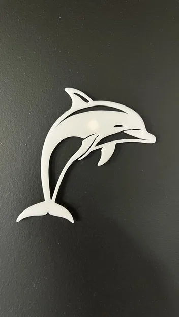 Mẫu trang trí tường hình chú cá heo 3D (Dolphin Wall Art #1) - Image 1