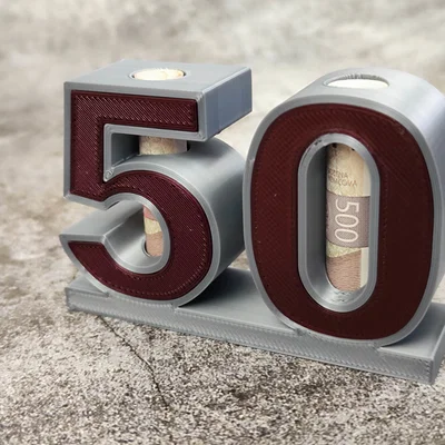 Sinh nhật 50 tuổi - hộp tiết kiệm đựng tiền