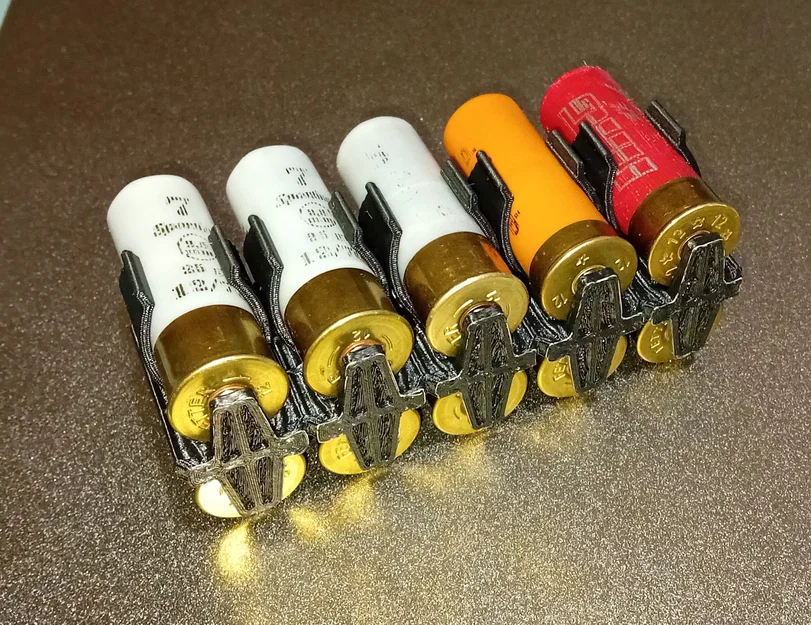 Khay giữ 10 viên đạn shotgun 12 gauge in 3D tiện lợi - Image 1