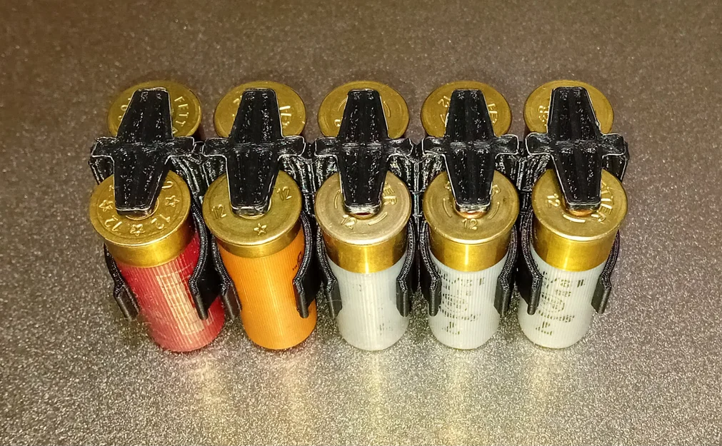 Khay giữ 10 viên đạn shotgun 12 gauge in 3D tiện lợi - Image 3