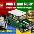 Mô hình xe Austin Rover Mini Mr. Bean in 3D tương thích LEGO - Thumbnail 1