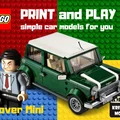 Mô hình xe Austin Rover Mini Mr. Bean in 3D tương thích LEGO - Thumbnail 2