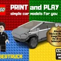 Mô hình xe Cybertruck thiết kế cho LEGO - Tự in 3D cực dễ - Thumbnail 1