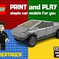 Mô hình xe Cybertruck thiết kế cho LEGO - Tự in 3D cực dễ - Thumbnail 2