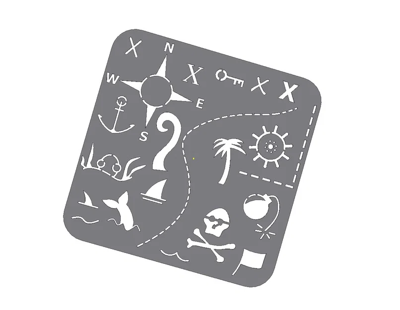 Mẫu template vẽ bản đồ kho báu - Image 1