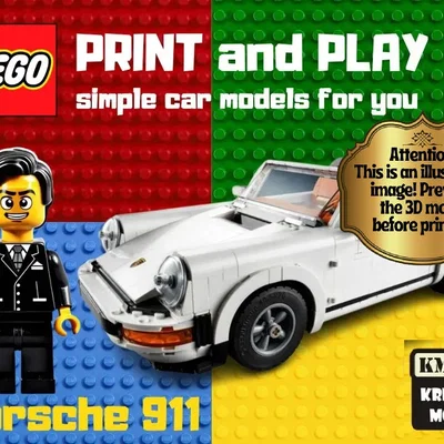 Mô hình xe Porsche 911 3D - Tương thích lắp ráp cùng LEGO