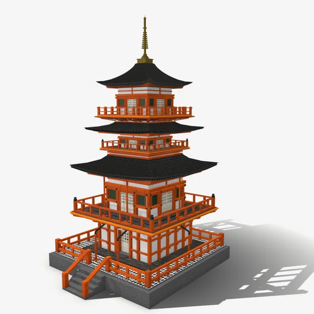 Mô hình Chùa Nhật Bản (Japan Temple) in 3D tinh xảo - Image 1