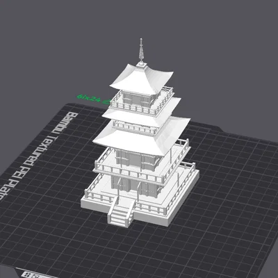 Mô hình Chùa Nhật Bản (Japan Temple) in 3D tinh xảo