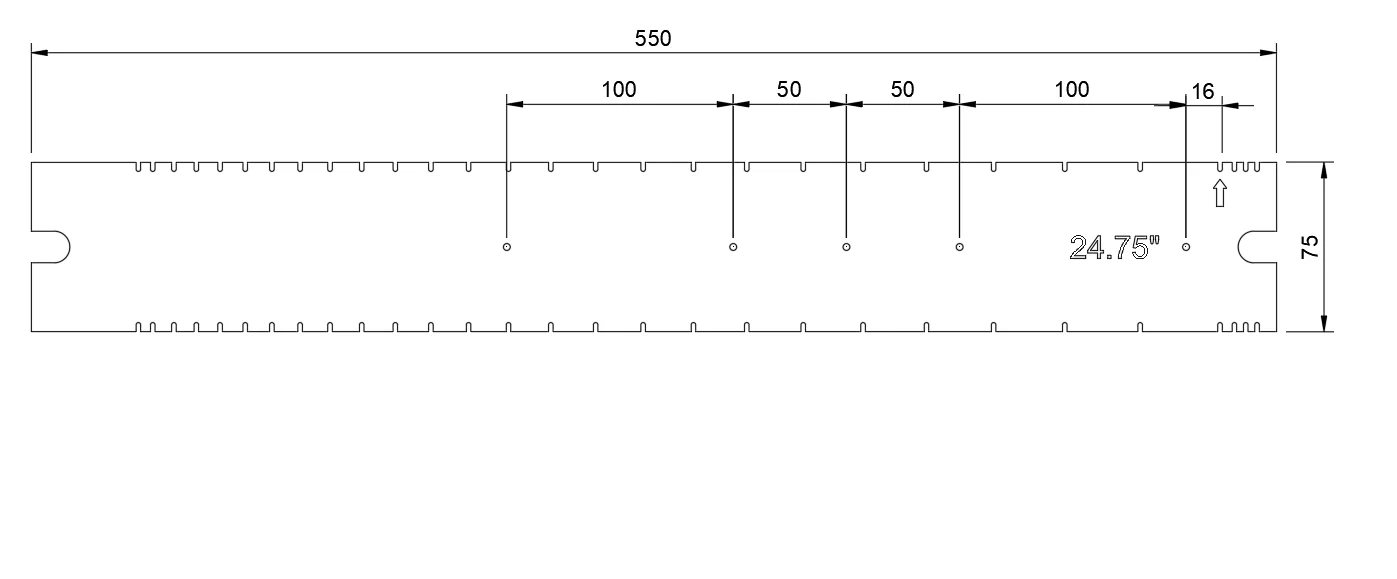 Template cắt rãnh fretboard 25.5" và 24.75" - Image 5