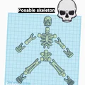 Mô hình bộ xương khớp nối linh hoạt (Posable Skeleton) V2.0 3D - Thumbnail 1
