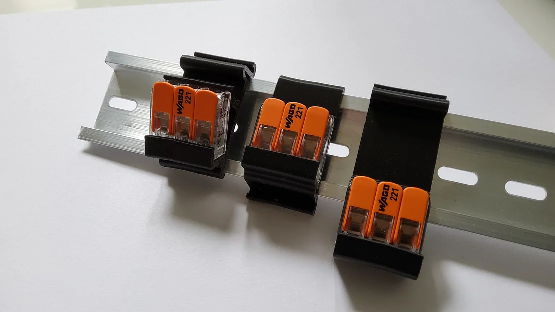 Ngàm gắn DIN cho WAGO 221-4xx/6xx (WAGO 221-4xx/6xx DIN Mount) - Image 3