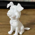 Mô hình chú chó hoạt hình (Cartoon Sitting Dog) in 3D dễ thương - Thumbnail 1