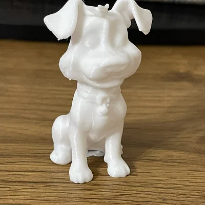 Mô hình chú chó hoạt hình (Cartoon Sitting Dog) in 3D dễ thương