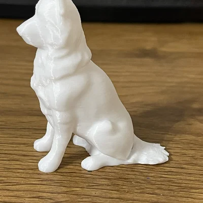 Mô hình chú chó ngồi (Sitting Dog) dễ thương để tô màu thủ công