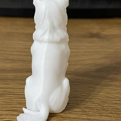 Mô hình chú chó ngồi (Sitting Dog) dễ thương để tô màu thủ công