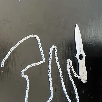 Dao kèm xích dài (knife with long chain)