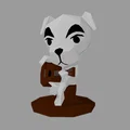 Mô hình 3D K.K. Slider Animal Crossing: Nghệ sĩ Guitar Low Poly - Thumbnail 1