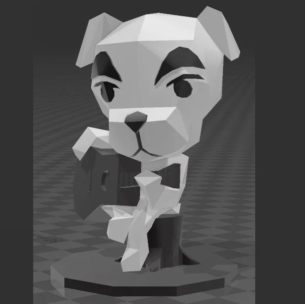 Mô hình 3D K.K. Slider Animal Crossing: Nghệ sĩ Guitar Low Poly - Image 3