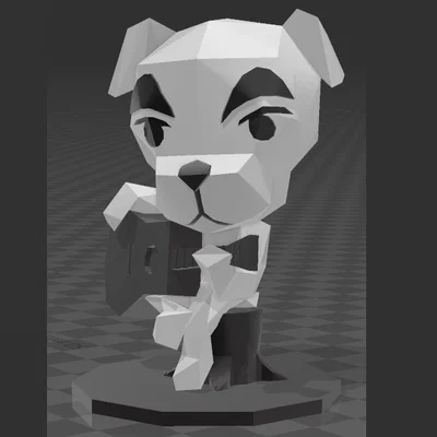 Mô hình 3D K.K. Slider Animal Crossing: Nghệ sĩ Guitar Low Poly