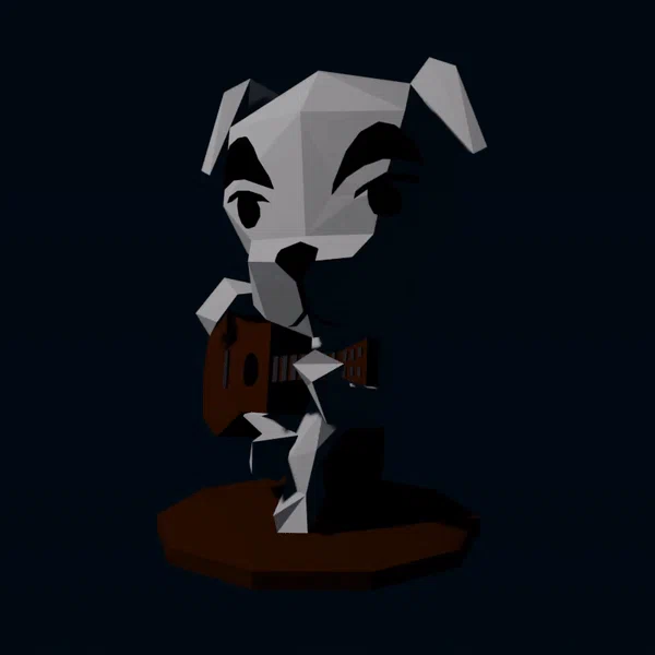 Mô hình 3D K.K. Slider Animal Crossing: Nghệ sĩ Guitar Low Poly - Image 5