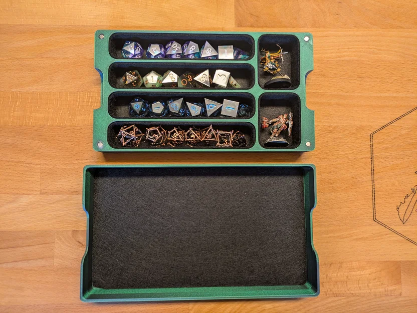Hộp Dice & Mini kèm Nắp làm Dice Tray – cho DnD/Pathfinder - Image 1