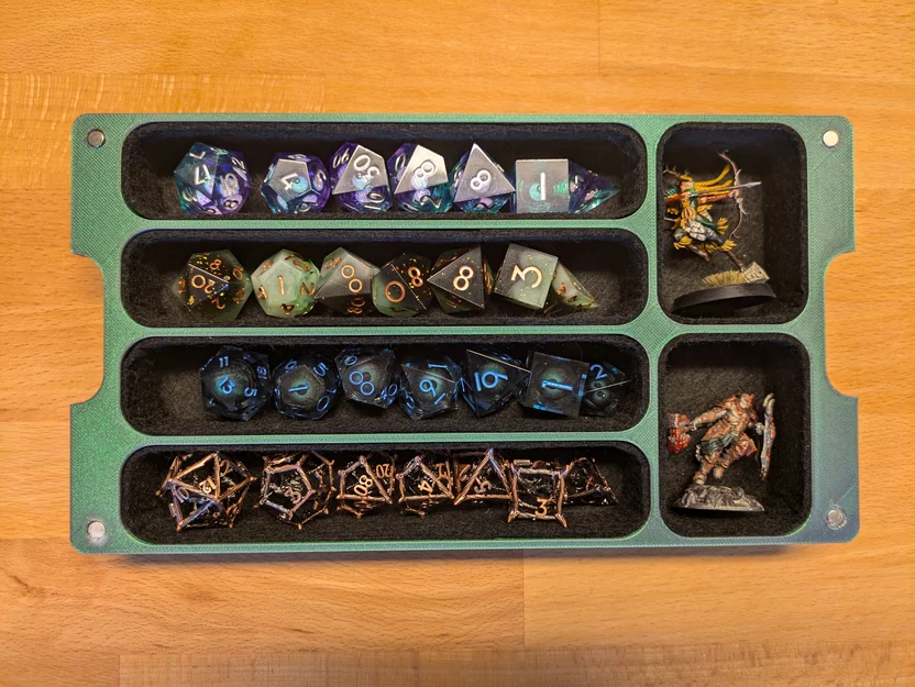 Hộp Dice & Mini kèm Nắp làm Dice Tray – cho DnD/Pathfinder - Image 2