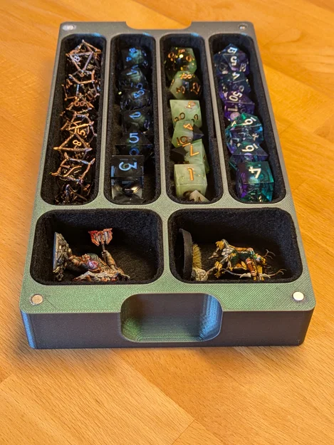 Hộp Dice & Mini kèm Nắp làm Dice Tray – cho DnD/Pathfinder - Image 3