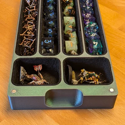 Hộp Dice & Mini kèm Nắp làm Dice Tray – cho DnD/Pathfinder