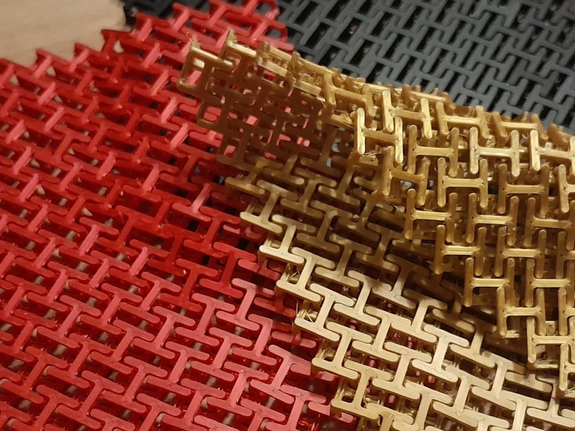 Mô hình vải giáp Chainmail 15x15 linh hoạt in 3D - Image 1