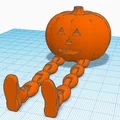 Mô hình Bí ngô chân dài (Pumpkin with legs) trang trí Halloween độc đáo - Thumbnail 4