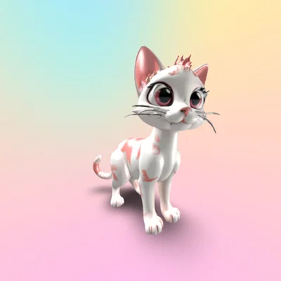 Mô hình chú mèo hoạt hình dễ thương - Gato Cartoon 3D Printing