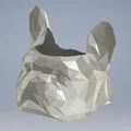 Chậu trồng cây hình đầu chó Bulldog Pháp Low Poly cực chất - Thumbnail 2