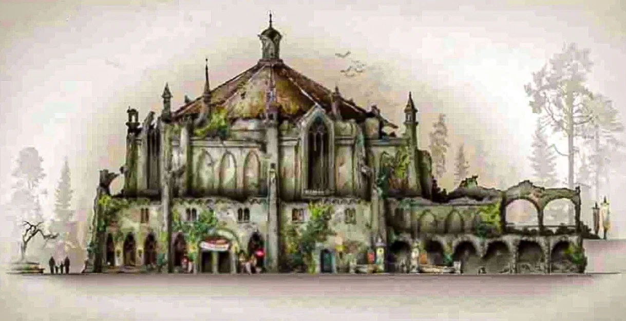 Mô hình 3D Dans Macabre Efteling - Tái hiện kiến trúc Gothic ma mị - Image 1