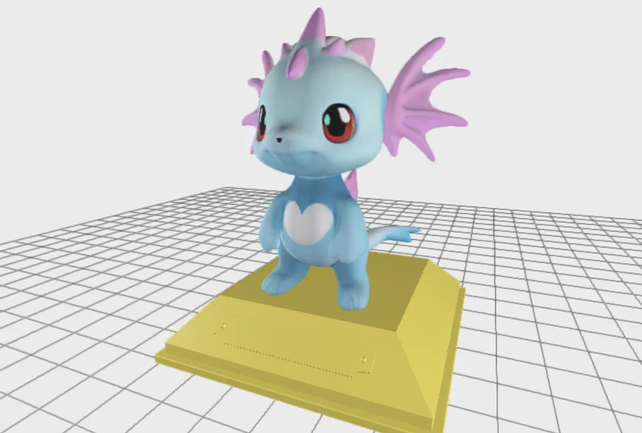 Mô hình rồng con Cute Dragon 3D đáng yêu cho máy in nhiều màu - Image 2