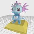 Mô hình rồng con Cute Dragon 3D đáng yêu cho máy in nhiều màu - Thumbnail 2