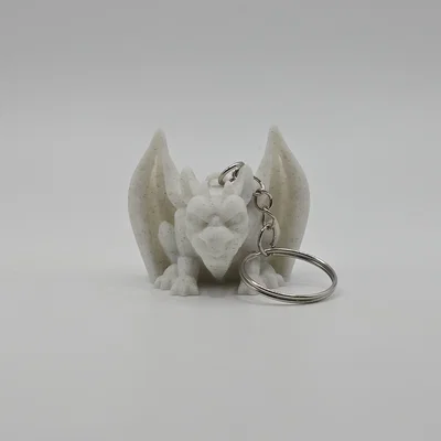 Móc khóa quái vật Gargoyle mini in 3D phong cách Halloween