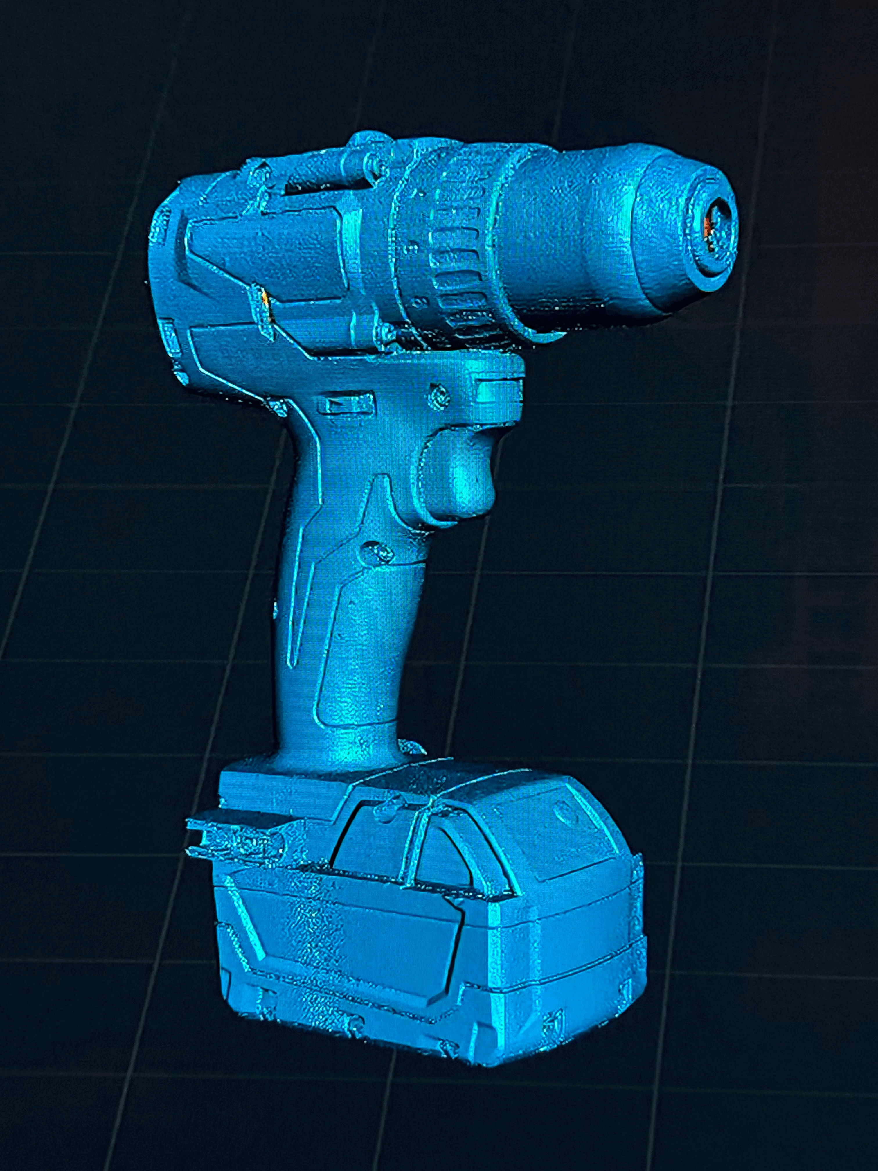 Mô hình 3D máy khoan Milwaukee M18 dùng thiết kế phụ kiện