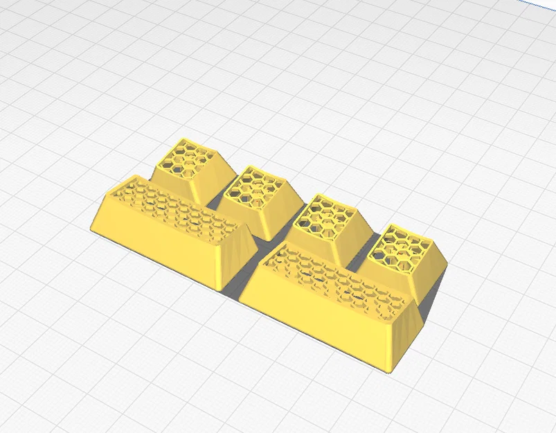 Bộ Keycap WASD, Shift, Ctrl Họa Tiết Lục Giác Độc Đáo Cho Bàn Phím Cơ - Image 1