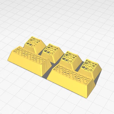 Bộ Keycap WASD, Shift, Ctrl Họa Tiết Lục Giác Độc Đáo Cho Bàn Phím Cơ