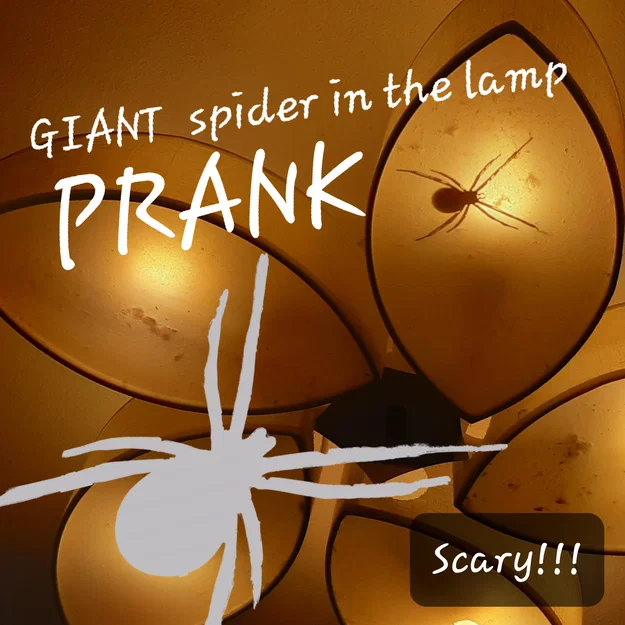 Mô hình nhện kinh dị trong đèn ngủ - Dùng để troll bạn bè - Image 1