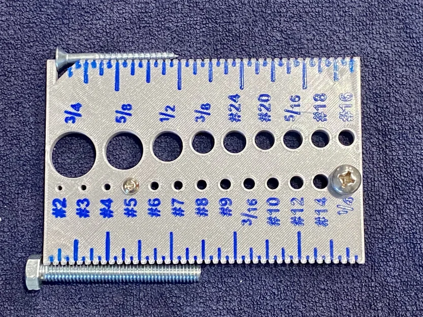 Gauge đo cỡ vít hệ imperial đầy đủ (Comprehensive Imperial Screw Size Gauge) - Image 1