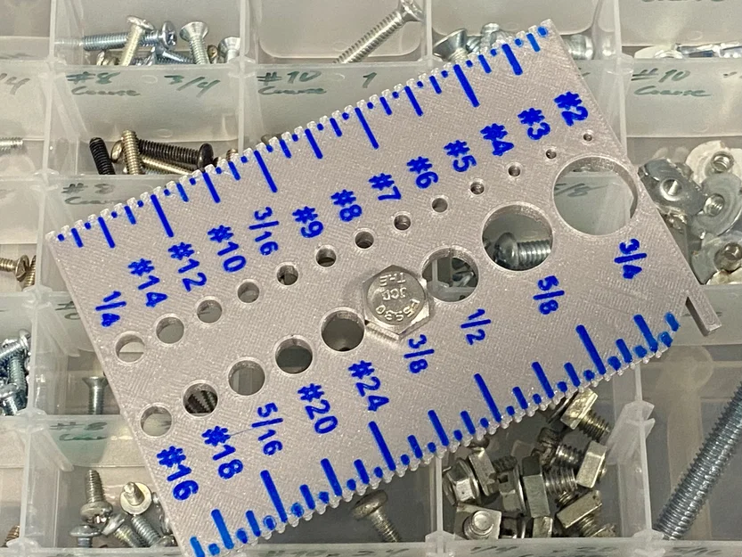 Gauge đo cỡ vít hệ imperial đầy đủ (Comprehensive Imperial Screw Size Gauge) - Image 2