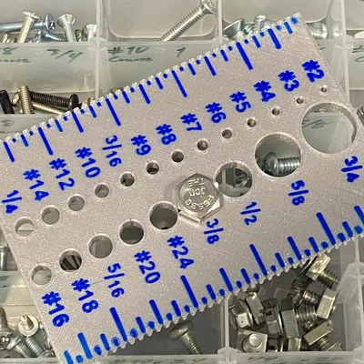 Gauge đo cỡ vít hệ imperial đầy đủ (Comprehensive Imperial Screw Size Gauge)